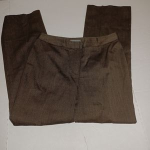 Ann Taylor brown virgin wool blend lined career dress slacks sz 10